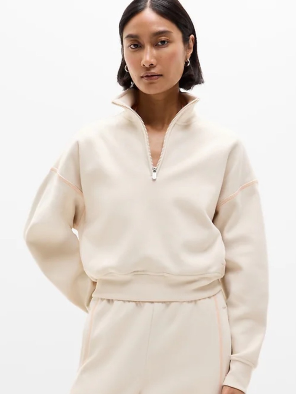 NEW - Athleta Forever Fleece 1/2 Zip Sweatshirt Small